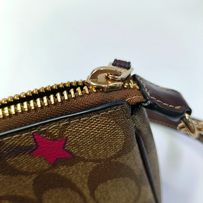 COACH NOLITA Brown Coated Canvas Monogram Tote Bag Golden hardware-(SKU)-933372842