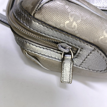GUCCI Guccissima  Silver Coated Canvas Monogram Handbag Silver Hardware-(SKU)-951869728