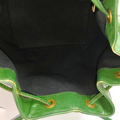LOUIS VUITTON NÉONOÉ  Small size 绿色EPI牛皮水波纹Bucket bag斜挎包Shoulder Bag Handbag Golden hardware Vintage model Removable shoulder strap-(SKU)-950349163
