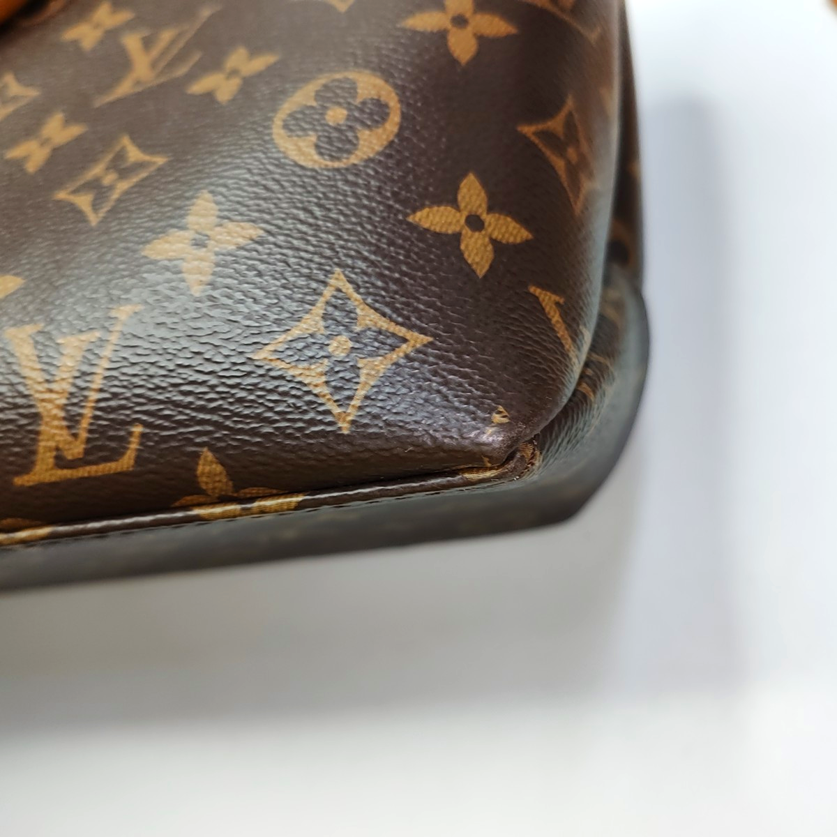 LOUIS VUITTON PALAIS Small Brown Coated Canvas Monogram Shoulder Bag with Removable Strap-(SKU)-935884573