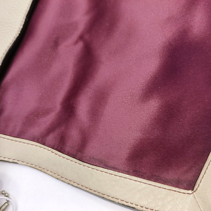 COACH Beige Leather Single Shoulder Bag Handbag Silver Hardware Removable shoulder strap-(SKU)-929326305