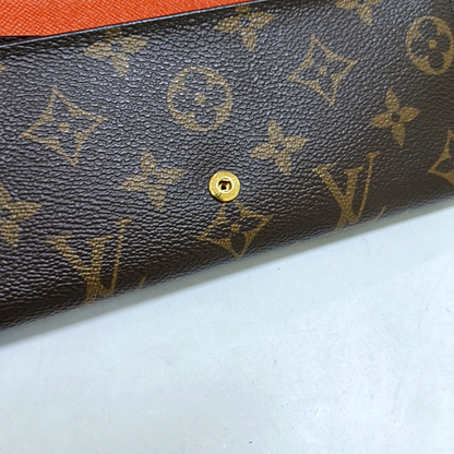 LOUIS VUITTON JOSÉPHINE Brown coated canvas vintage wallet Golden hardware-(SKU)-951962594