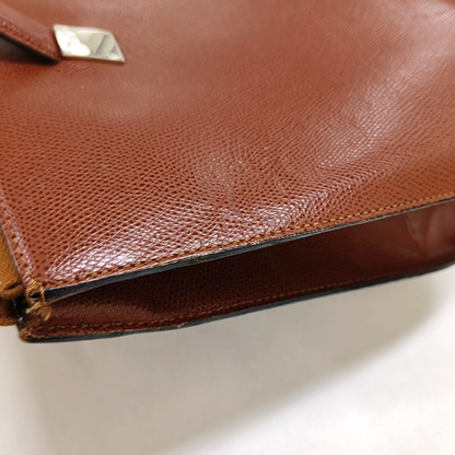 CELINE Tote bag Brown Cowhide Handbag Silver Hardware-(SKU)-951157381