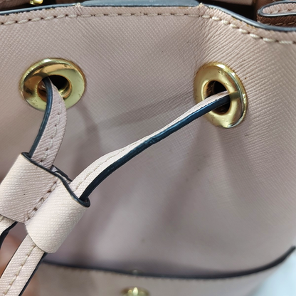 MICHAEL KORS Bucket bag Khaki cowhide embossed single shoulder bag handbag crossbody bag Golden hardware-(SKU)-944251634