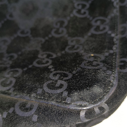 GUCCI Black Suede Single Shoulder Bag Silver Hardware Sub-bag-(SKU)-14221484