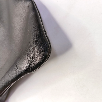 CELINE Black leather quilted handbag Silver Hardware-(SKU)-950632475
