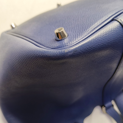 HERMÈS Picotin Lock 18 Royal Blue Epsom Leather Picotin Handbag Silver Hardware C Engraving-(SKU)-947825962