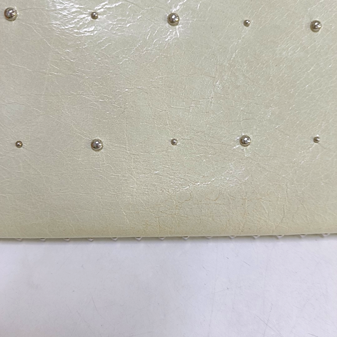 Miu Miu Beige Cowhide Studs Handbag Silver Hardware-(SKU)-957040349