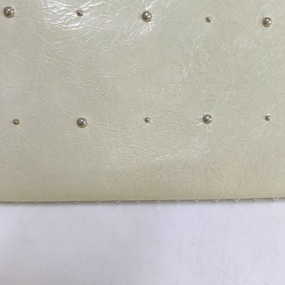 Miu Miu Beige Cowhide Studs Handbag Silver Hardware-(SKU)-957040349