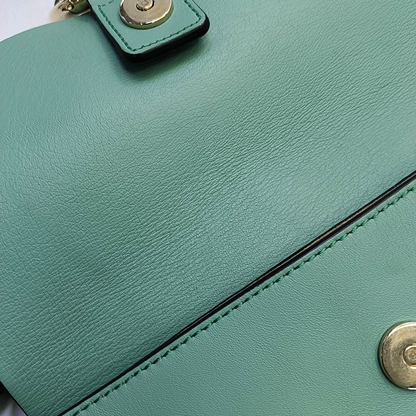 Chloé Faye Small size Green Cowhide Ring Shoulder Bag Golden hardware-(SKU)-953561461