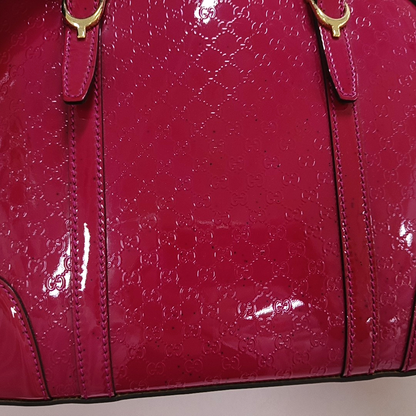 GUCCI Microguccissima Fuchsia Leather Monogrammed Crossbody Shoulder Bag Handbag Golden hardware Removable shoulder strap-(SKU)-959657436