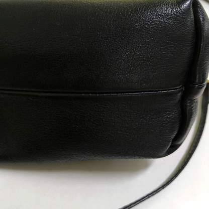 BURBERRY Black Leather Crossbody Bag Single Shoulder Bag Golden hardware Removable shoulder strap-(SKU)-947151988