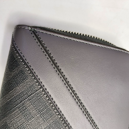 FENDI Diagonal 灰色牛皮双F印花钱包 Silver Hardware-(SKU)-954317346