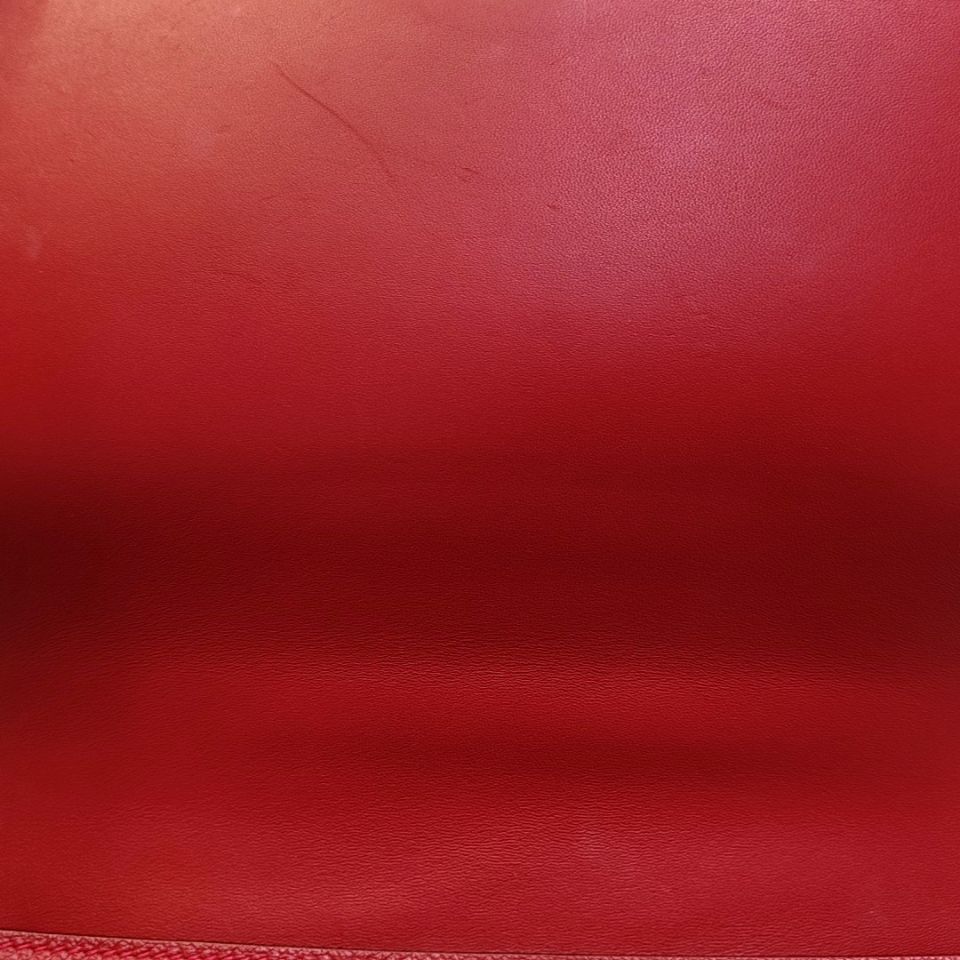 HERMÈS 2002 26 Red Evercolor Calfskin Crossbody Shoulder Bag with Silver Hardware, C-(SKU)-951512594