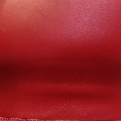 HERMÈS 2002 26 Red Evercolor Calfskin Crossbody Shoulder Bag with Silver Hardware, C-(SKU)-951512594