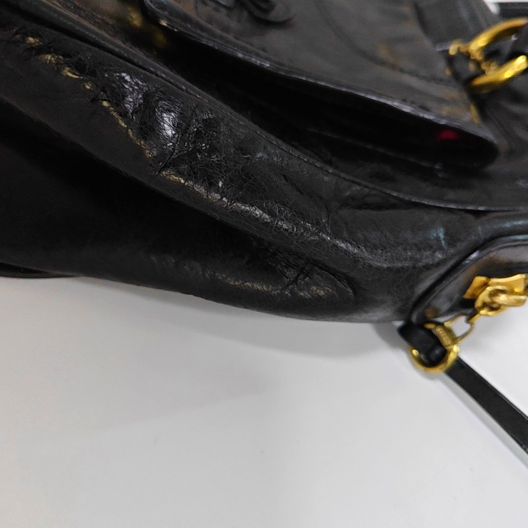 COACH Tote bag Black cowhide tote bag Golden hardware-(SKU)-935769196