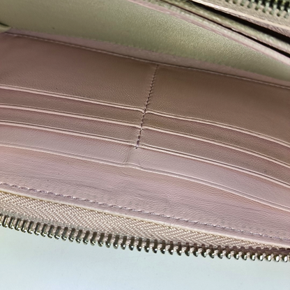 DIOR Pink Patent Leather Vintage Wallet Silver Hardware-(SKU)-939810681