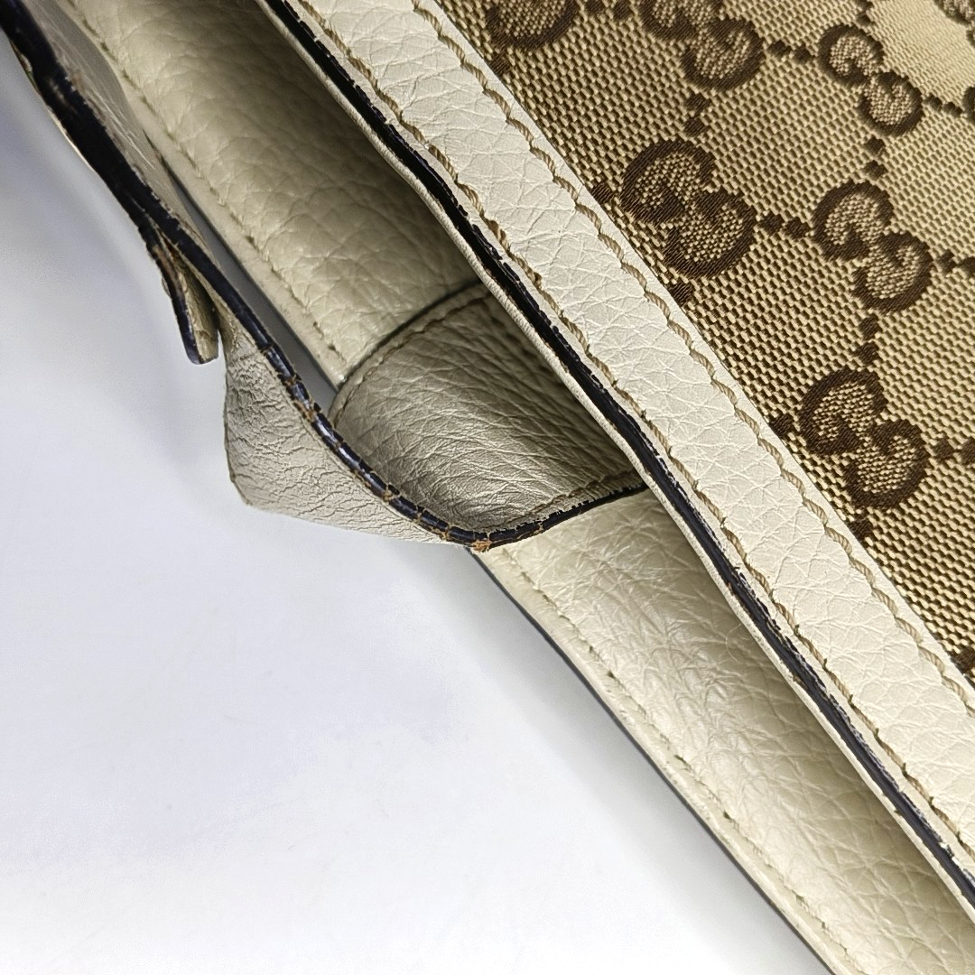 GUCCI Bamboo 1947 Brown canvas monogram bamboo bag handbag Golden hardware-(SKU)-957532877