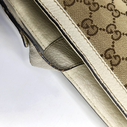 GUCCI Bamboo 1947 Brown canvas monogram bamboo bag handbag Golden hardware-(SKU)-957532877