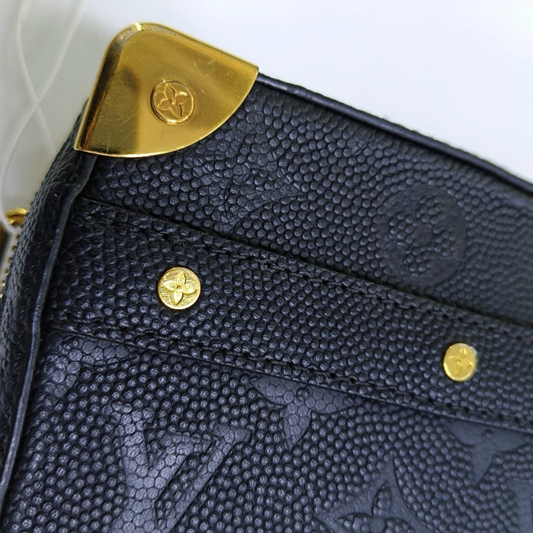 LOUIS VUITTON TRUNK Black Cowhide Messenger Bag Crossbody Bag Handbag Shoulder Bag Golden Hardware Removable Shoulder Strap-(SKU)-967326841