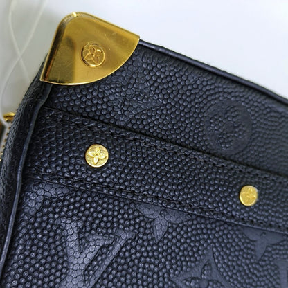 LOUIS VUITTON TRUNK Black Cowhide Messenger Bag Crossbody Bag Handbag Shoulder Bag Golden Hardware Removable Shoulder Strap-(SKU)-967326841