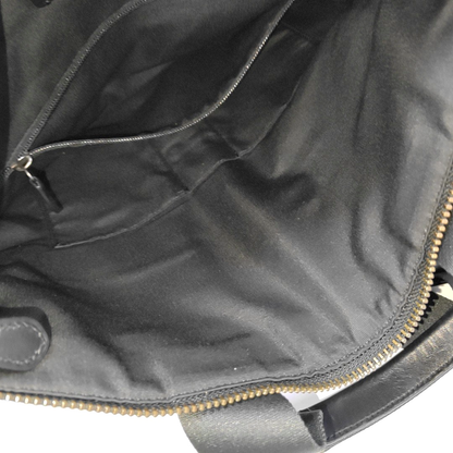 COACH Dark Gray Coated Canvas Single Shoulder Bag Tote Bag Crossbody Bag Gold Black Hardware Removable shoulder strap-(SKU)-14059889
