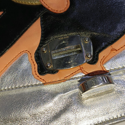Miu Miu Silver leather patched crossbody bag Silver Hardware Removable shoulder strap-(SKU)-936787329
