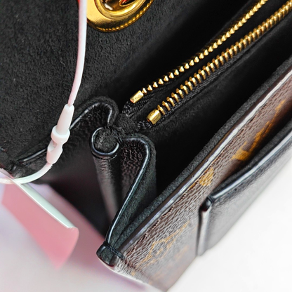 LOUIS VUITTON VICTOIRE Brown Coated Canvas Monogram Handbag Shoulder Bag Crossbody Bag Golden Hardware-(SKU)-955618708