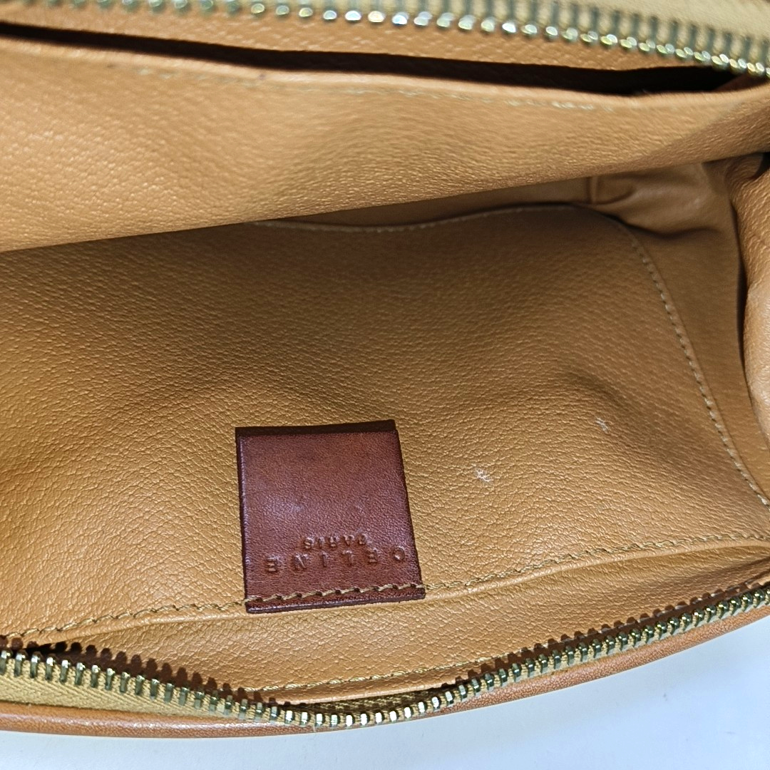 CELINE Brown Coated Canvas Triumph Clutch Golden hardware-(SKU)-950486947