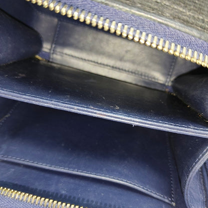 CHANEL FILIGREE Small Deep Blue Fabric Cannage Crossbody Single Shoulder Bag with Gold Hardware, 28 Clasp-(SKU)-971345916