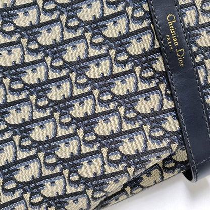 DIOR C'Est Dior Medium Gray Canvas Monogram Jacquard Shoulder Bag with Chain Strap, Gold Hardware, 2 Removable Shoulder Straps-(SKU)-956765138