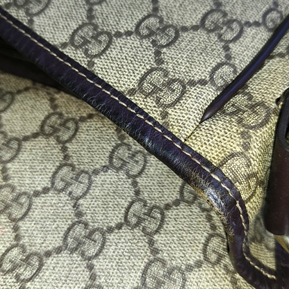GUCCI GG Imprime Ebony Coated Canvas Monogram Single Shoulder Bag Golden hardware-(SKU)-959825887