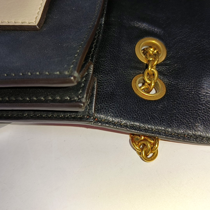 CELINE POCKET Multicolor Leather Single Shoulder Bag Crossbody Bag Golden hardware-(SKU)-939620306