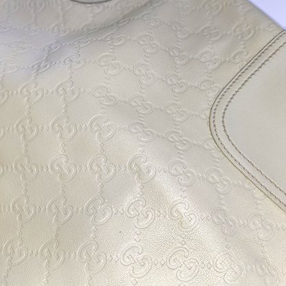 GUCCI Beige cowhide monogram handbag single shoulder bag Golden hardware-(SKU)-937625494