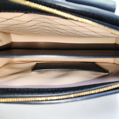 LOUIS VUITTON TRUNK Black EPI Leather Wavy Shoulder Bag, Crossbody with Golden Hardware Removable Strap-(SKU)-968503593