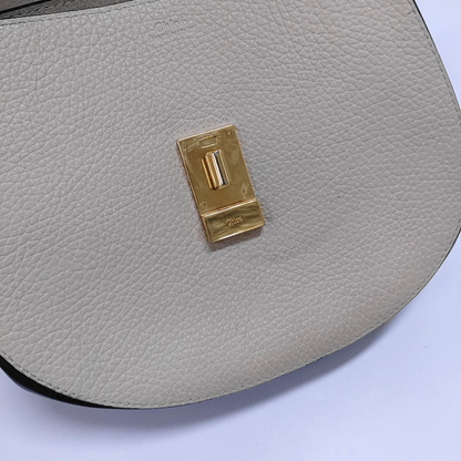 Chloé Drew Medium size Beige Cowhide Piglet Bag with Shoulder and Crossbody Strap Golden hardware-(SKU)-955598189