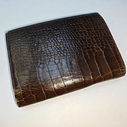 MONTBLANC MeisterstuckBrown Leather Embossed Wallet-(SKU)-936130123
