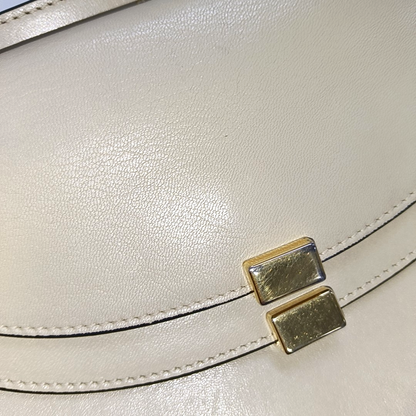 Chloé Georgia Light Gray Cowhide Crossbody Bag Golden hardware Removable shoulder strap-(SKU)-14414002