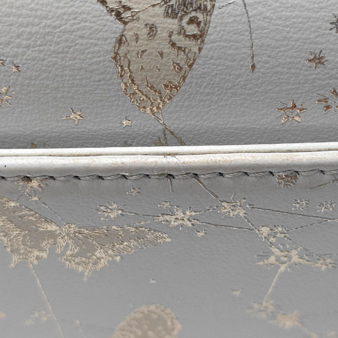 DIOR Miss Caro Mini White Leather Printed Crossbody Bag Single Shoulder Bag Golden White Hardware Removable Shoulder Strap-(SKU)-969767910