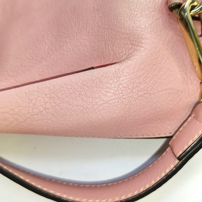 Chloé Faye Pink Cowhide Backpack, Single Shoulder Bag Golden hardware Removable shoulder strap-(SKU)-954247271