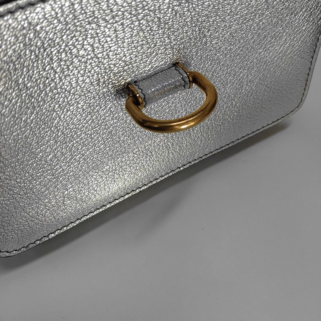 BURBERRY D-Ring Silver cowhide single shoulder bag crossbody bag Golden hardware-(SKU)-959201999