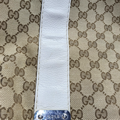 GUCCI Pelham Ebony Canvas Monogram Single Shoulder Bag Handbag Silver Hardware-(SKU)-954135754