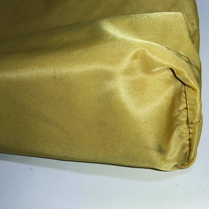 PRADA Tote bag Yellow Nylon Logo Handbag Single Shoulder Bag Silver Yellow Hardware-(SKU)-14295634