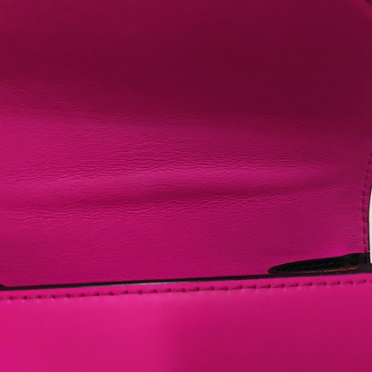 MCM PATRICIA Color-block leather laurel buckle shoulder bag/crossbody bag Silver Hardware-(SKU)-941172431