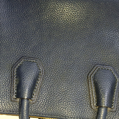 MICHAEL KORS Mercer Medium size Dark Blue Cowhide Embossed Single Shoulder Bag Handbag Crossbody Bag Golden hardware Removable shoulder strap-(SKU)-940019872