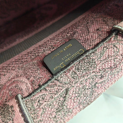 DIOR Book Tote Small Multicolor Canvas Embroidered Handbag-(SKU)-969561946
