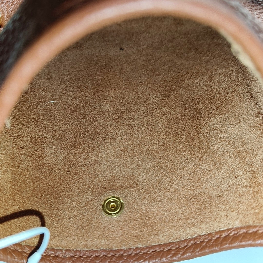 HERMÈS Evelyne TPM Pumpkin Color Clemence Leather Cutout Evelyne Shoulder Bag Golden Hardware U Engraved Removable Shoulder Strap Complete Accessories-(SKU)-968679706