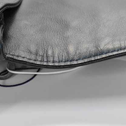 BOTTEGA VENETA Navy Blue Cowhide Leather Woven Handbag Ruthenium color hardware-(SKU)-959306334