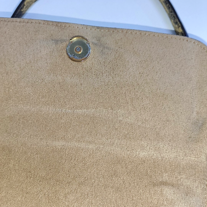 COACH KLARE Beige Leather Old Flower Embossed Crossbody Bag Shoulder Bag Golden hardware-(SKU)-942136285