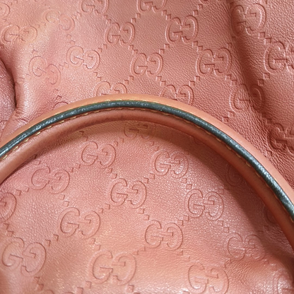 GUCCI Sukey Beige Cowhide Old Flower Embossed Handbag Single Shoulder Bag Golden hardware-(SKU)-946198626
